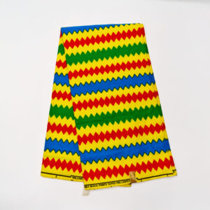 Tissu Super Wax Soso 6 yards - Vert/Bleu/Rouge/Bleu