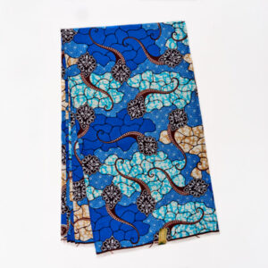 Tissu Super Wax Soso 6 yards - Bleu