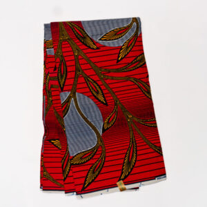 Tissu Super Wax Soso 6 yards - Rouge/jaune/noir
